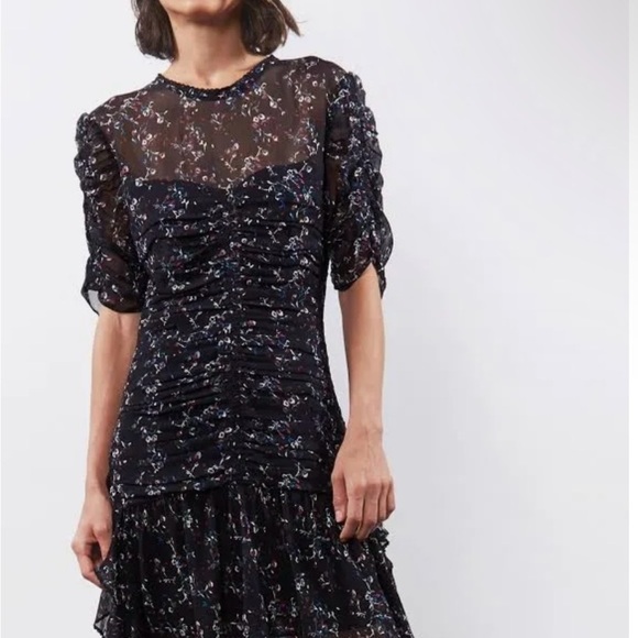 Tanya Taylor Silk Carti Dress 🖤 sz 8 - Picture 4 of 11